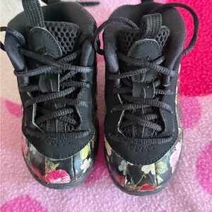Nike Black Floral Kids Sneakers